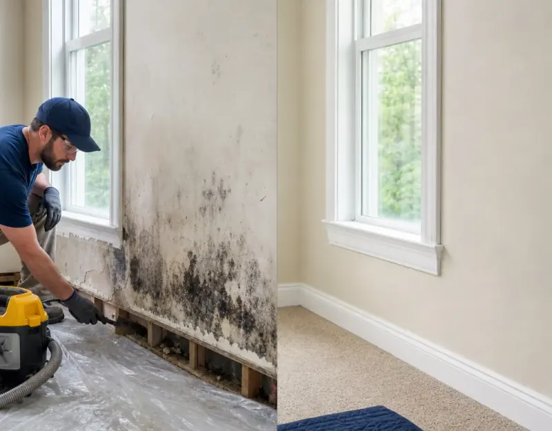 Water damage restoration work